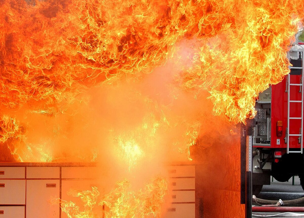 Tijdelijke keuken na keukenbrand