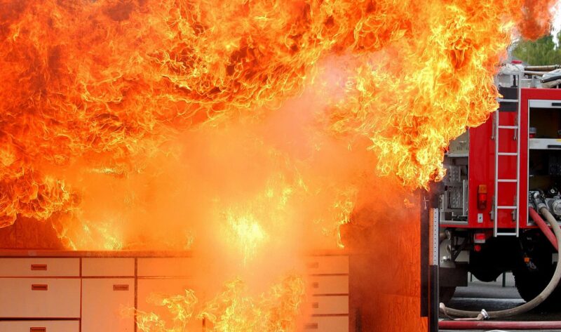 Tijdelijke keuken na keukenbrand